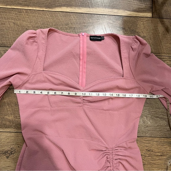 Pink Ruched Mini Dress - Picture 5 of 8